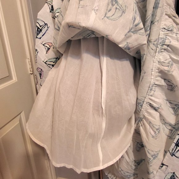 Kathleen Maeve Lauren Maxi Dress | Blue Sailboats NWOT - Picture 9 of 12